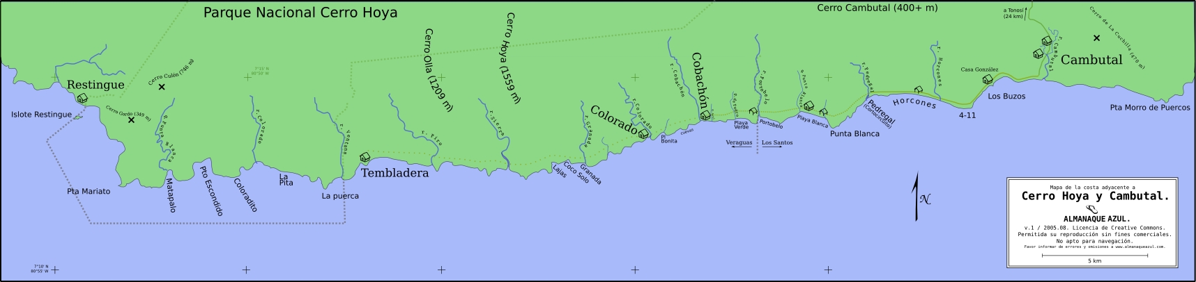 Mapa Cambutal y Cerro Hoya