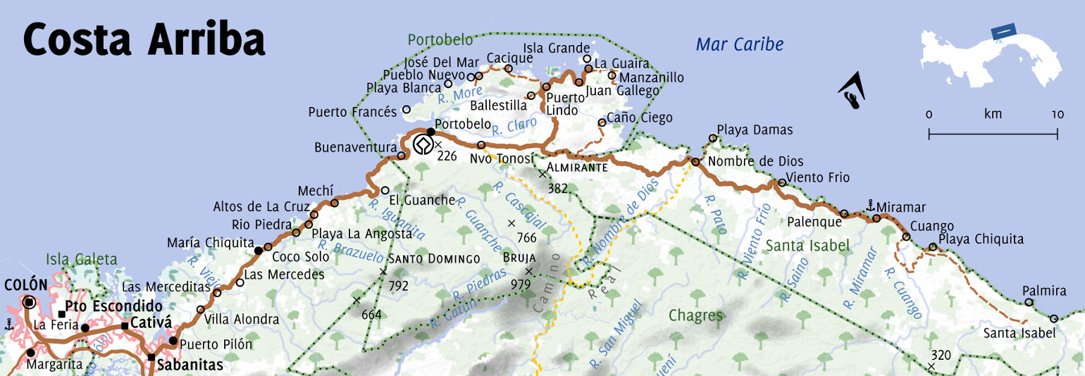 Mapa Costa Arriba segunda edición