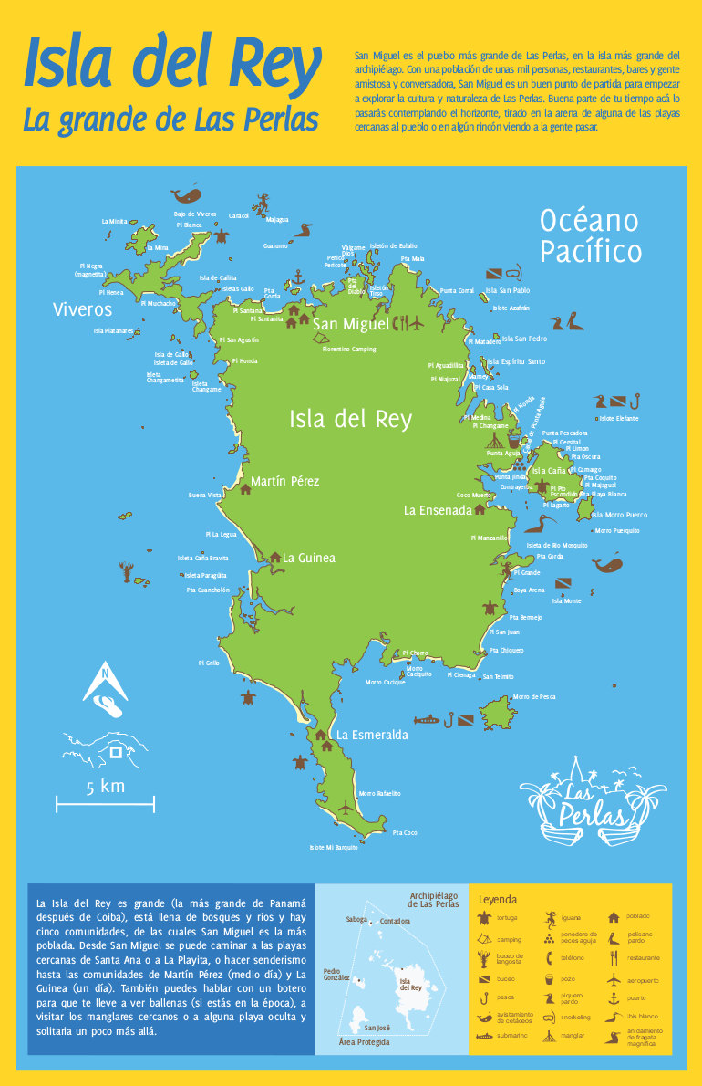Isla del Rey, mapa turístico